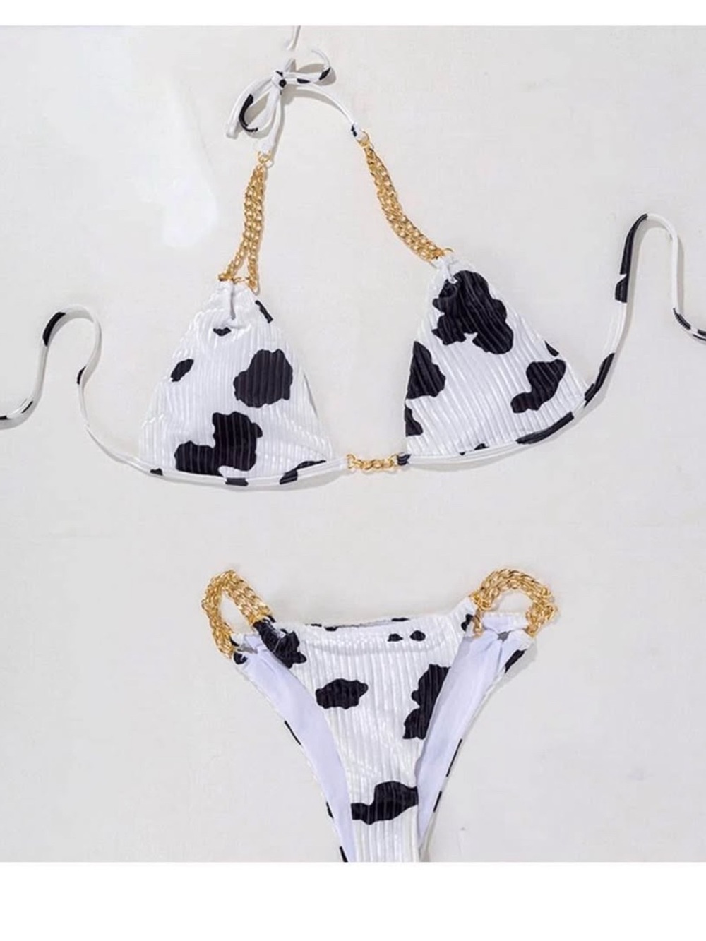 3 Set Bikini Women's Festival Beach Party Wear Triangle Top with Sequin Tassel & - Picture 6 of 6